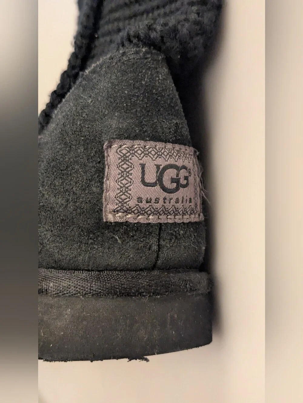 UGG Australia Cardy Women's Classic Black Knit Boots. Size 10.